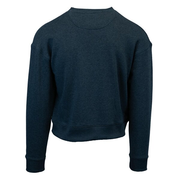 Navy Utah State Aggies Velvet Lettering Crew Sweatshirt